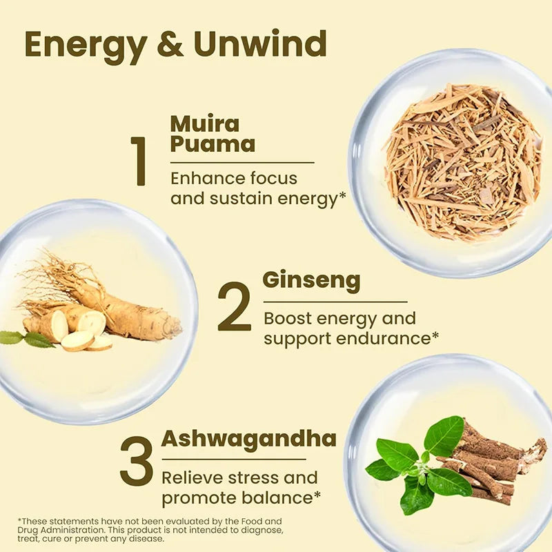 Potency Ashwagandha Ginkgo Tribulus, Herbal Supplement 60 Tablets, Immune Antioxidant Gut Health