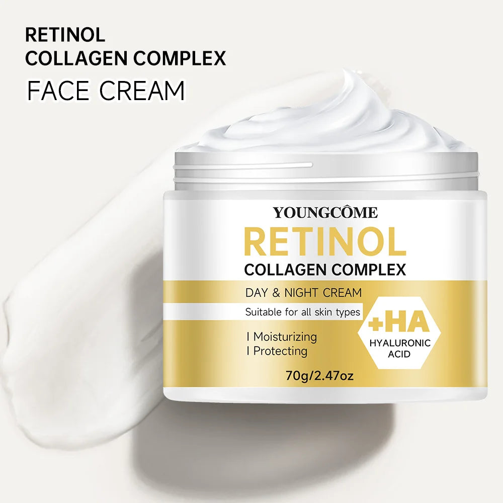 Retinol Cream Anti Aging Day Night Wrinkle Fine Lines Removal Firming Skincare Facial Moisturizer with Collagen Hyaluronic Acid