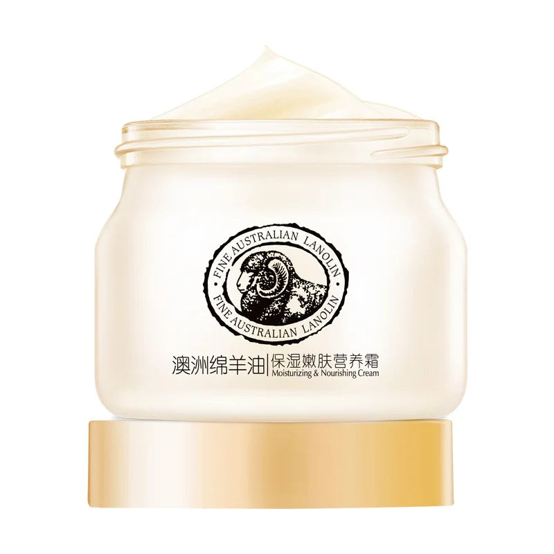 LAIKOU Face Cream Collagen Facial Moisturizer Sheep Oil Cream Lanolin Skin Moisturizing Soothing & Hydrating & Brightening Cream