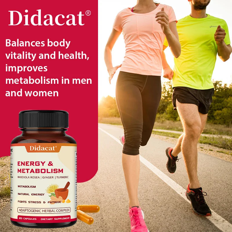 Didacat Energy & Metabolism Supplement - Balance Emotional - Fatigue Adaptogenic Herbal Complex