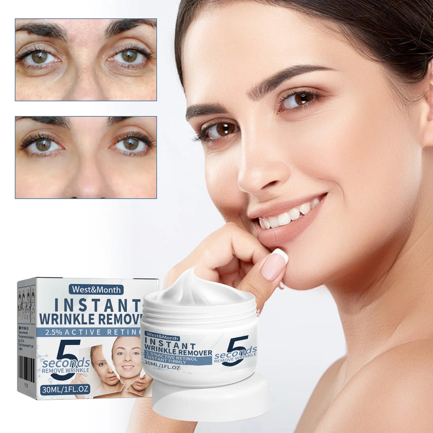 Instant Anti-wrinkle Face Cream Anti Aging Firming Lifting Fade Fine Lines Whitening Moisturizing Brighten Tighten Replenishes