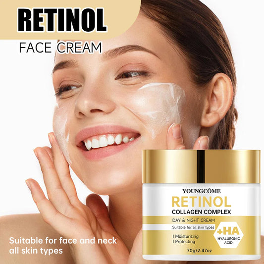 Retinol Cream Anti Aging Day Night Wrinkle Fine Lines Removal Firming Skincare Facial Moisturizer with Collagen Hyaluronic Acid