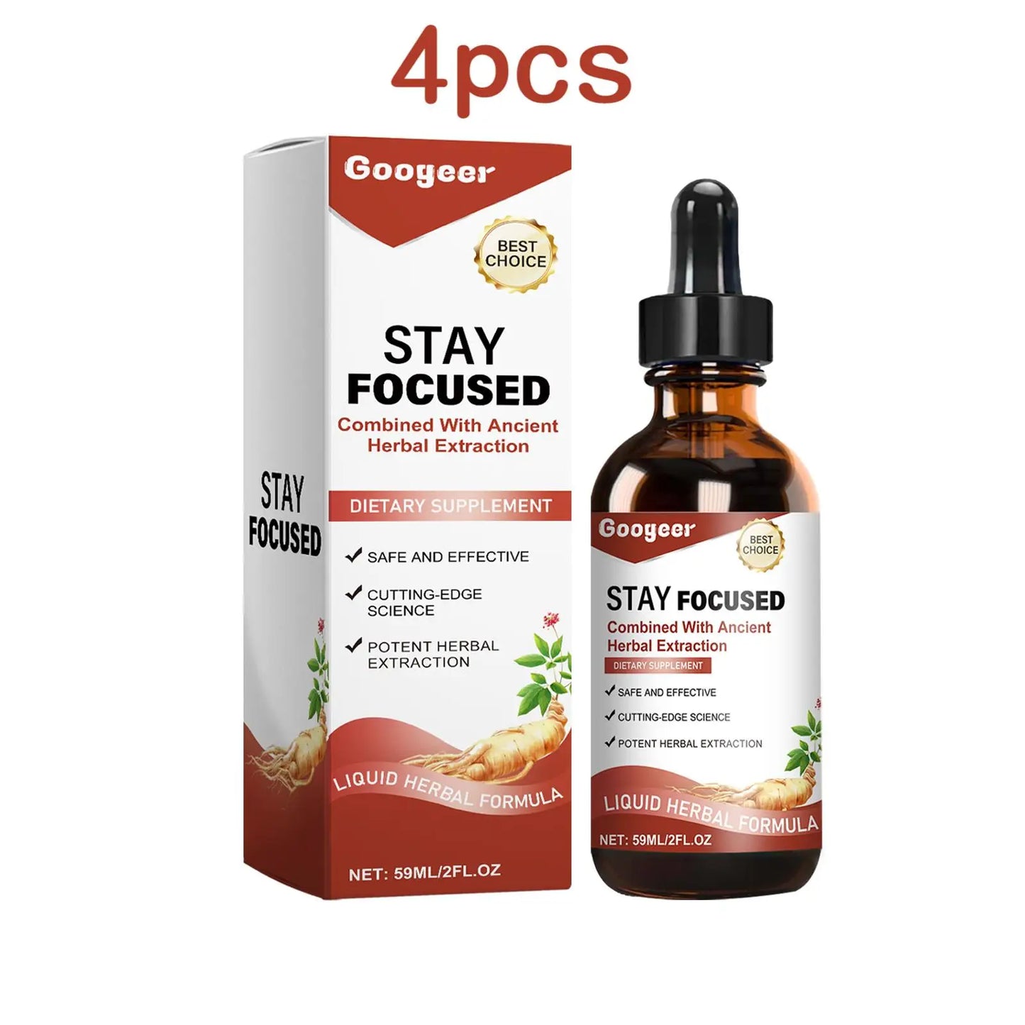 Googeer 59ml Ginseng Extract Drops Dietary Supplement Enhance Energy Immune Relieve Fatigue Herbal Health Entrance Drops