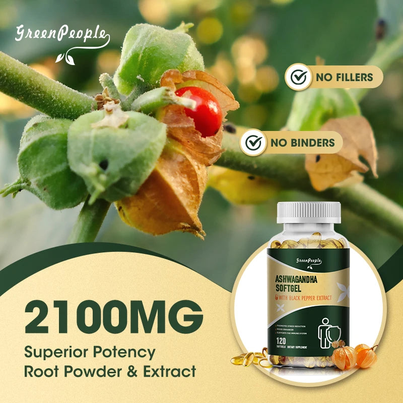 Organic Ashwagandha, Herbal Supplement for Stress Relief, Energy Support, Occasional Sleeplessness, Non-GMO, Vegan, Gluten Free